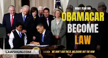 The Affordable Care Act: Year It Became Law