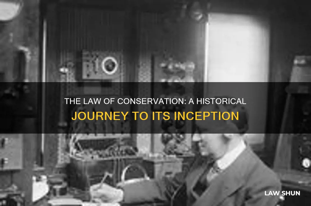what year did the law of conservation