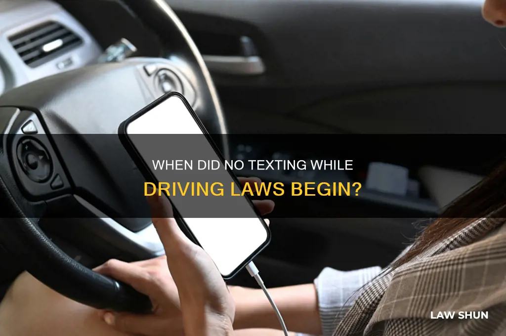 what year did the no texting while driving law start