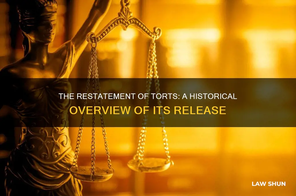 what year did the restatement law of torts come out