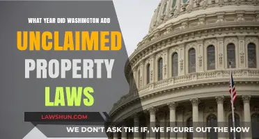 When Did Washington Enact Unclaimed Property Laws?