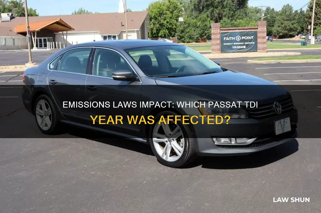 what year passat tdi was affected by emissions laws