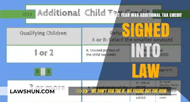 The Additional Child Tax Credit Law: Year Enacted