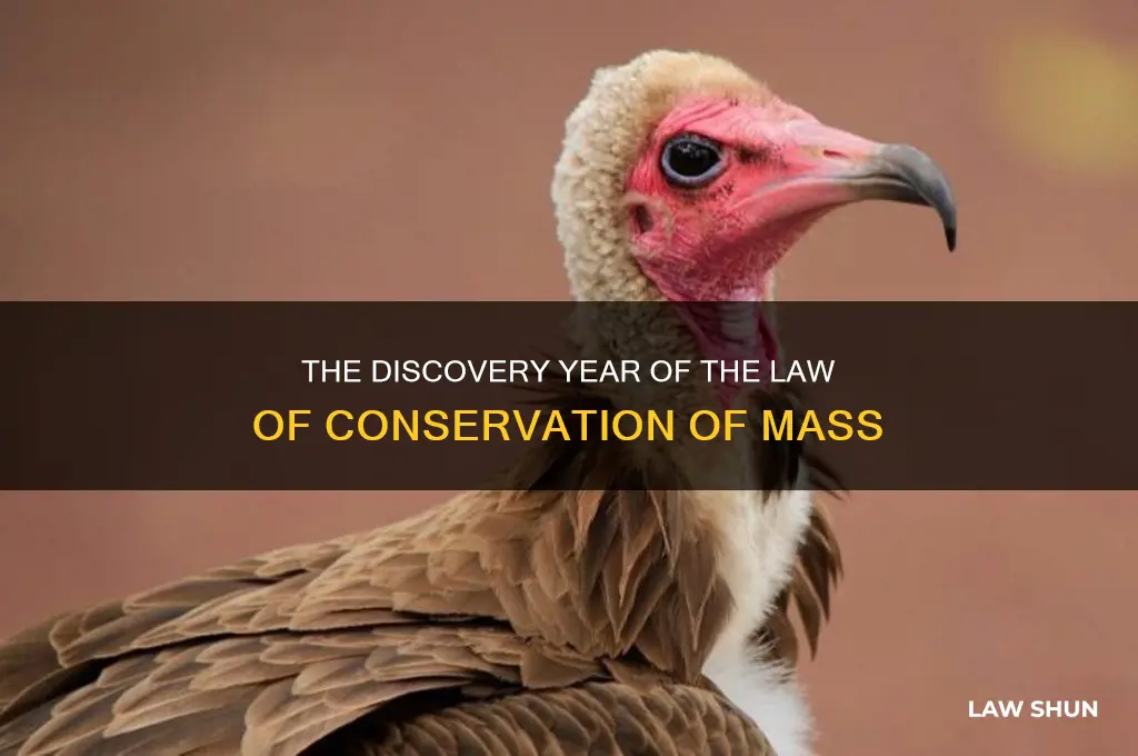 what year was the law of conservation of mass discovered