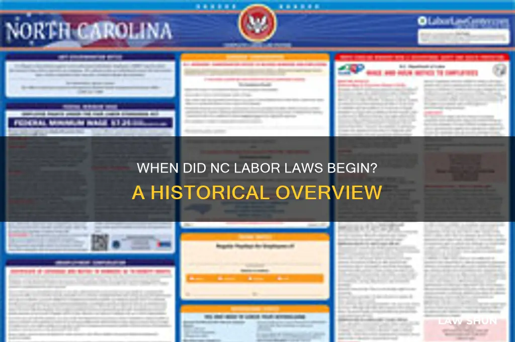 what year were nc labor laws put into place