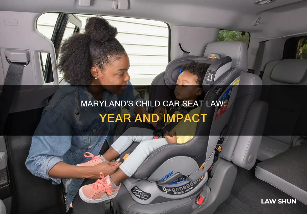 what yeat did child car seats become law in maryland