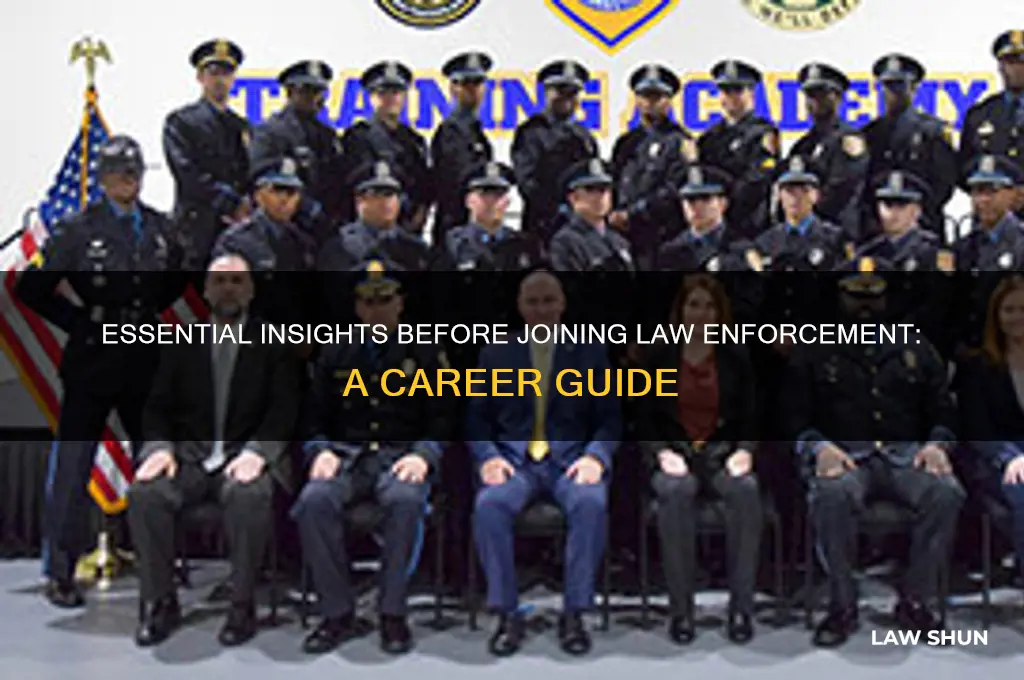 what you need to know before joining the law enforcmenet