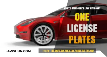 Missouri's Unique License Plate Law: One Plate Rule