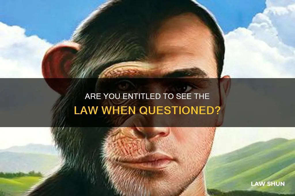 when asked are you supposed to be shown the law