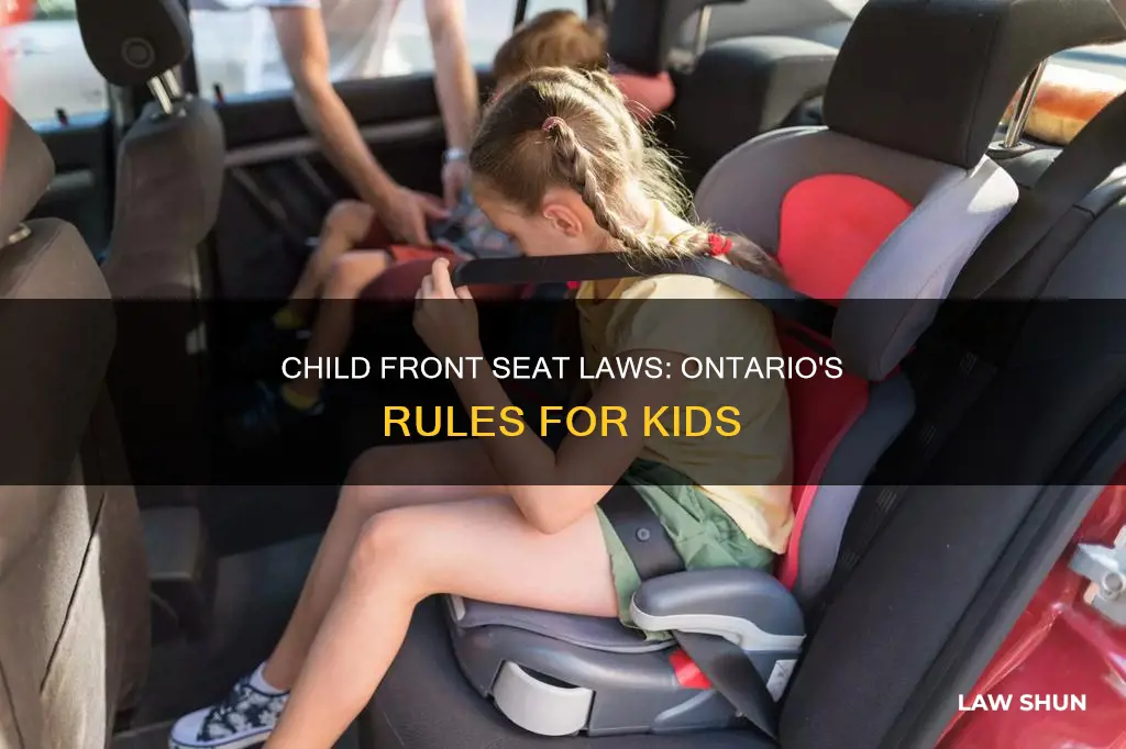 when can a child sit in front seat ontario law