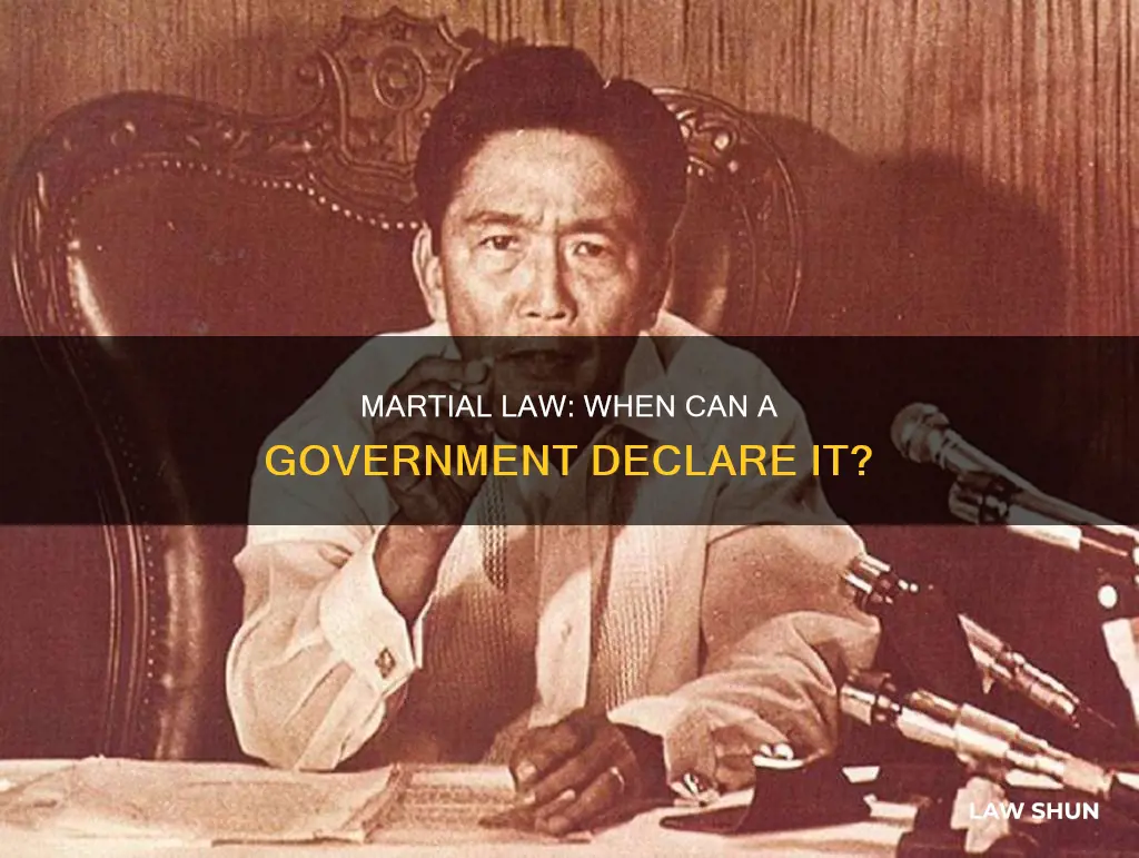 when can a government declare martial law