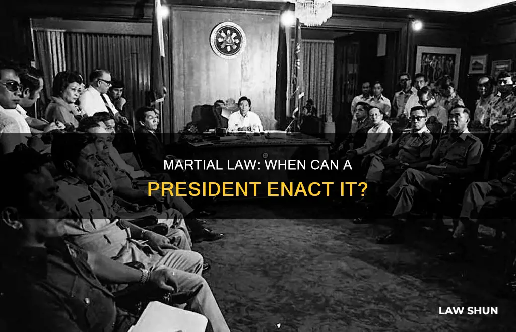 when can a president call for martial law
