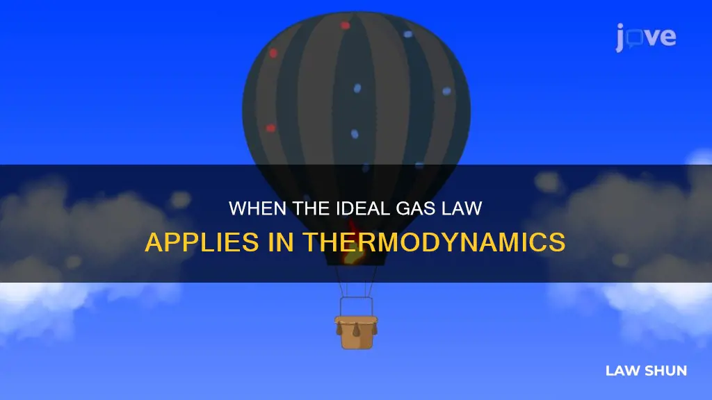 when can i use ideal gas law in thermal dynamics