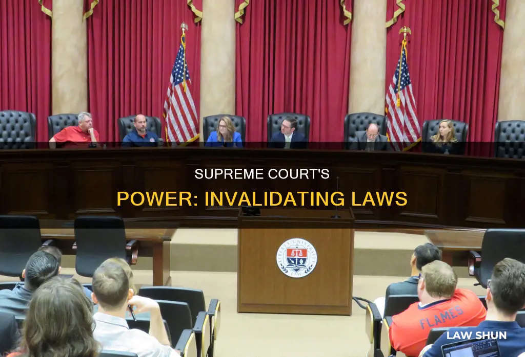 when can supreme court declare a law invalid enotes