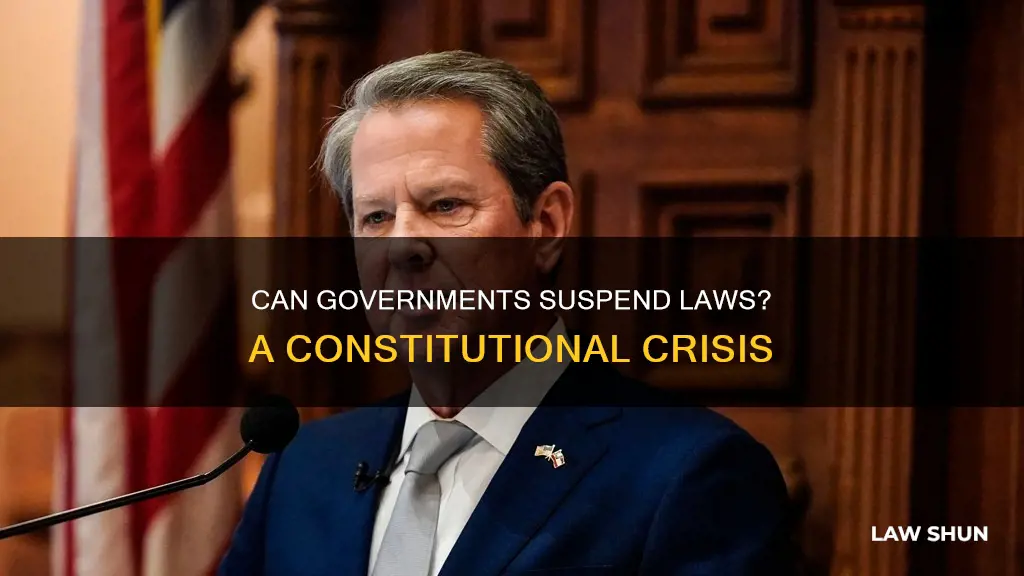 when can the government suspend laws
