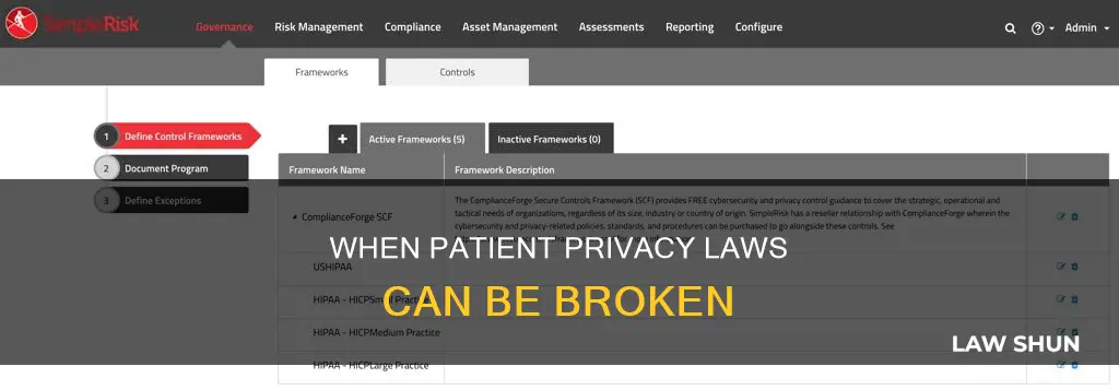 when can you break the health privacy laws