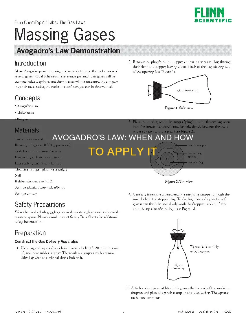when can you use avagadro