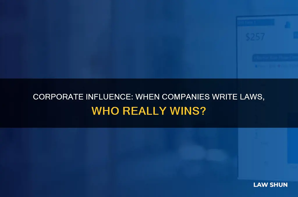 when companies write laws