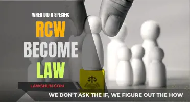 How RCW Became Law and When