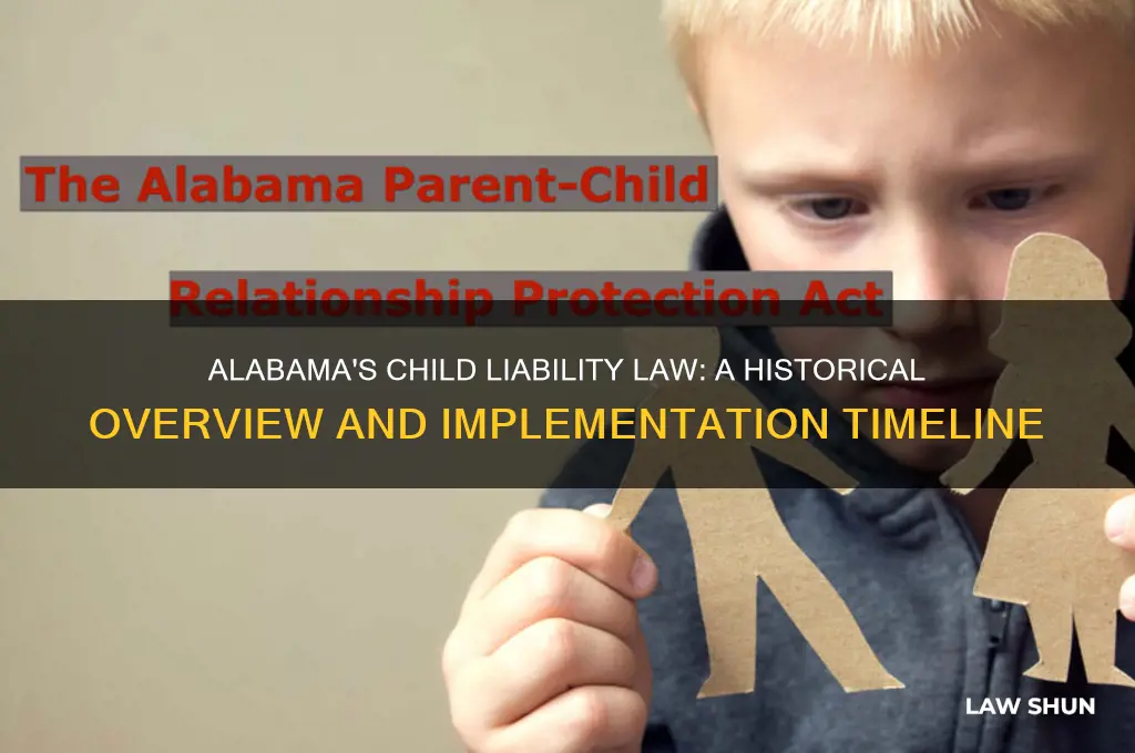when did alabama add child liability law