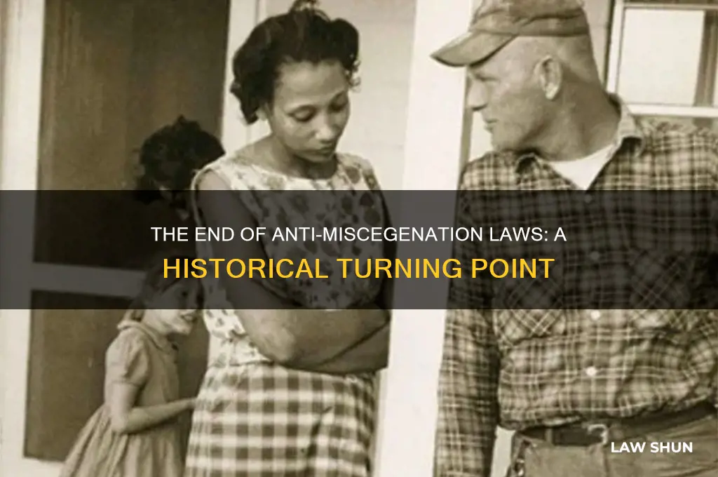 when did anti miscegenation laws end