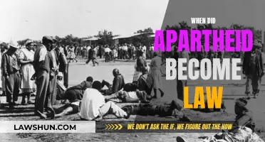 The Legalization of Apartheid: A Historical Turning Point