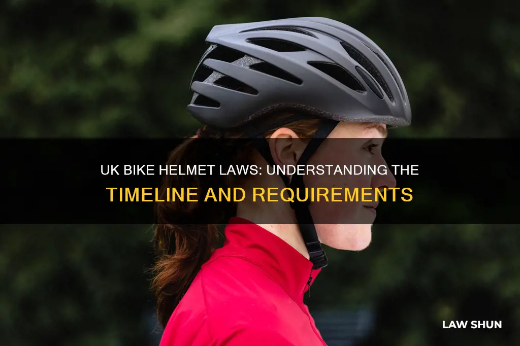 when did bike helmets become law uk