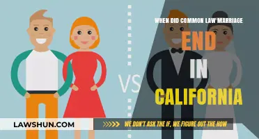 California's Common Law Marriage End Date