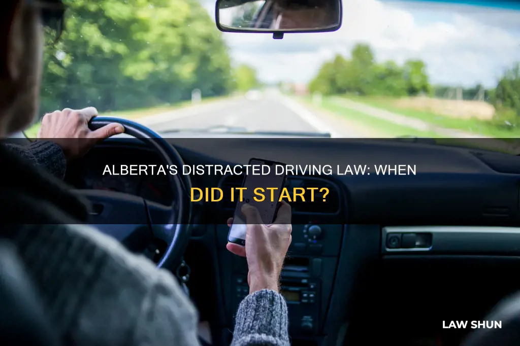 when did distracted driving become a law in alberta