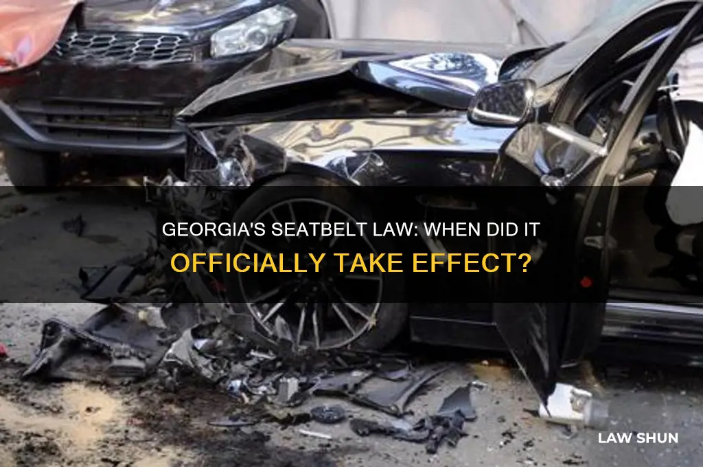 when did ga seatbelt law go into affect
