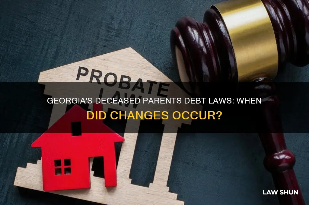 when did georgia adapt the laws about deceased parents dept