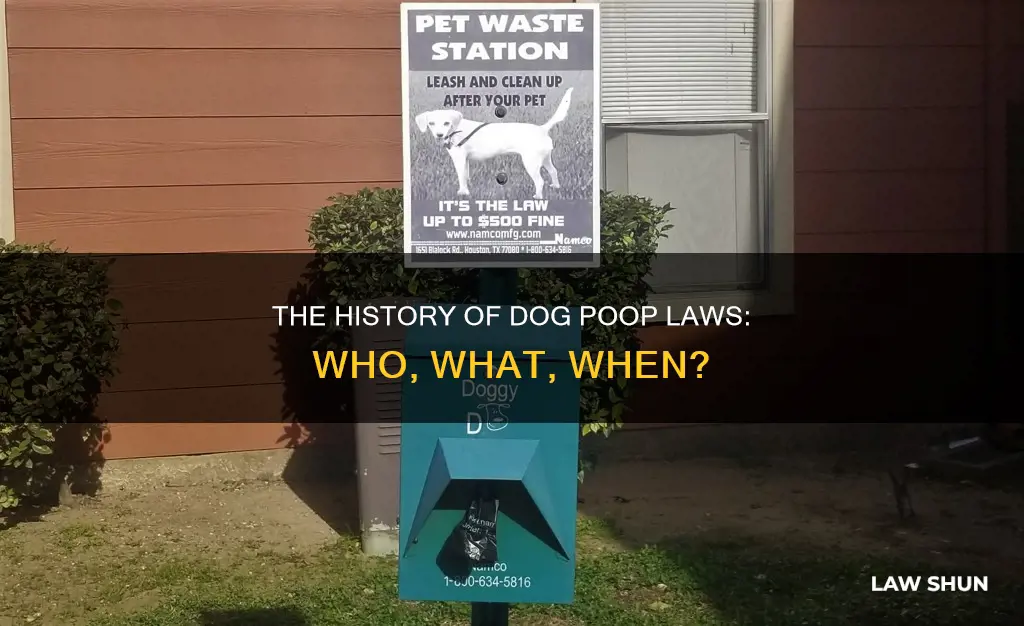 when did it become law to pick up dog poop