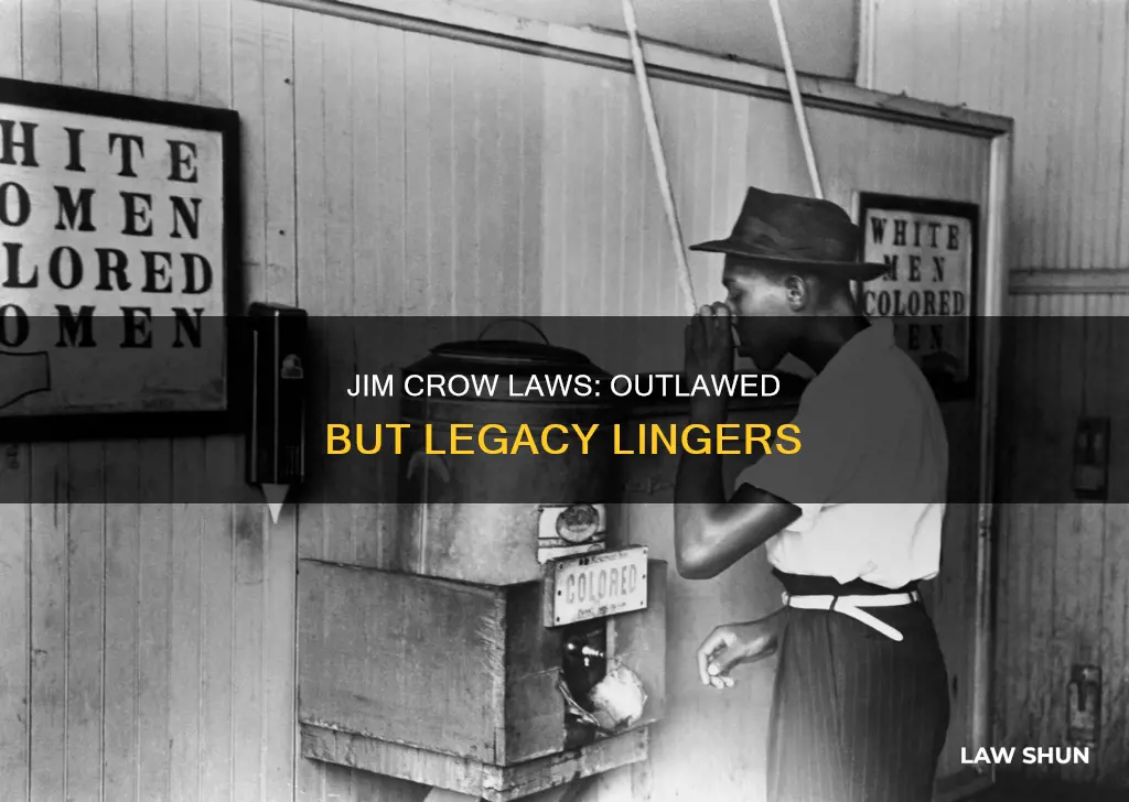 when did jim crow laws become illegal