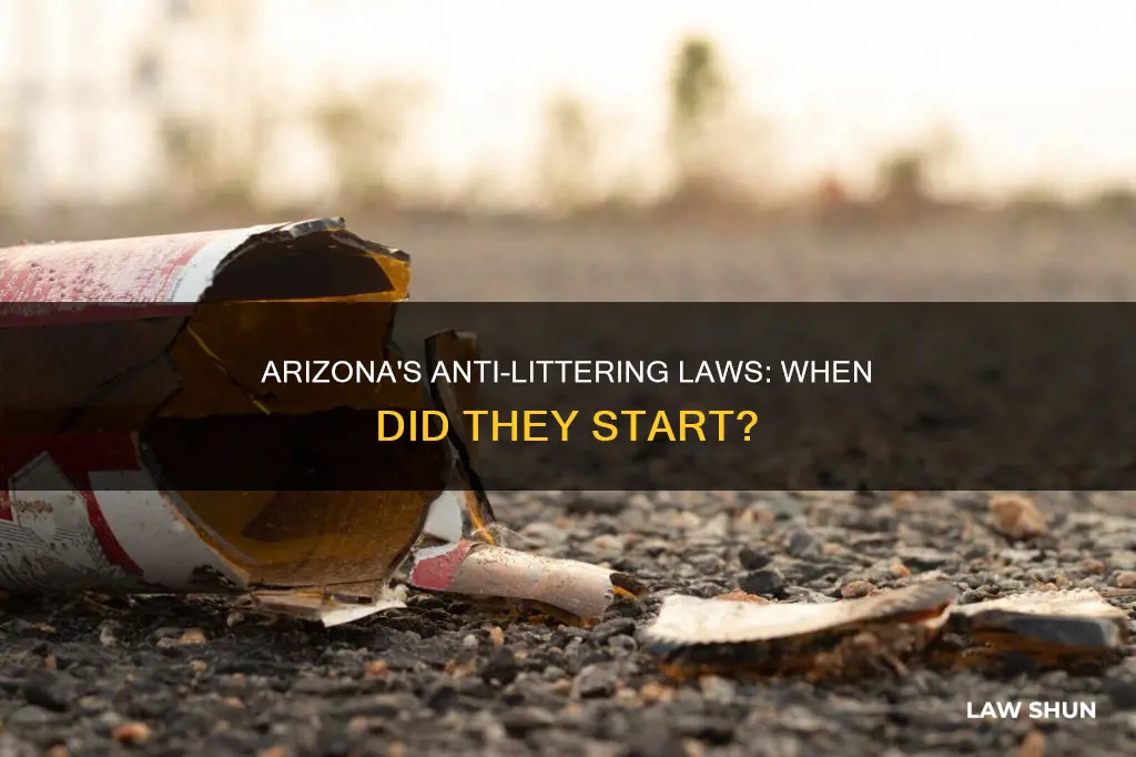 when did littering become a law in arizona