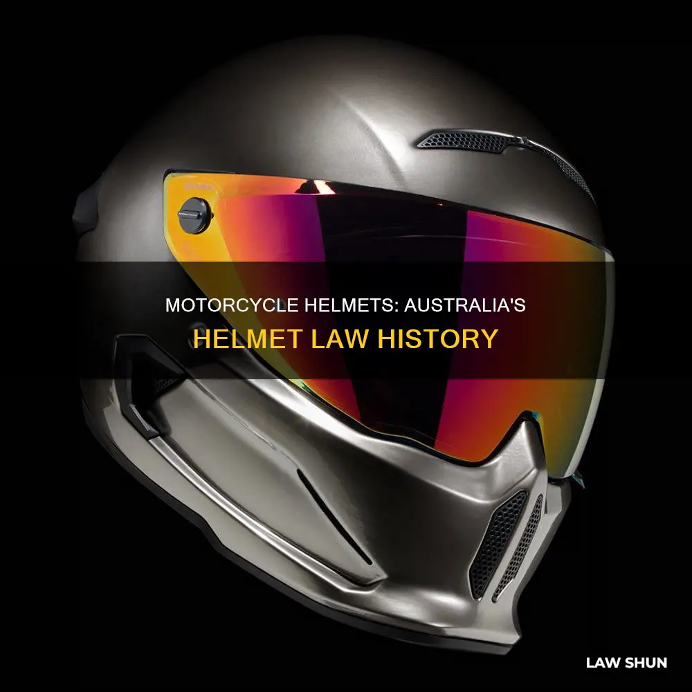 when did motorcycle helmets become law in australia