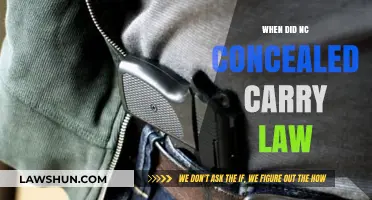 When Did NC Concealed Carry Law Take Effect: A Historical Overview