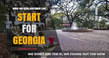 Georgia's Open Container Law Origins: A Historical Overview