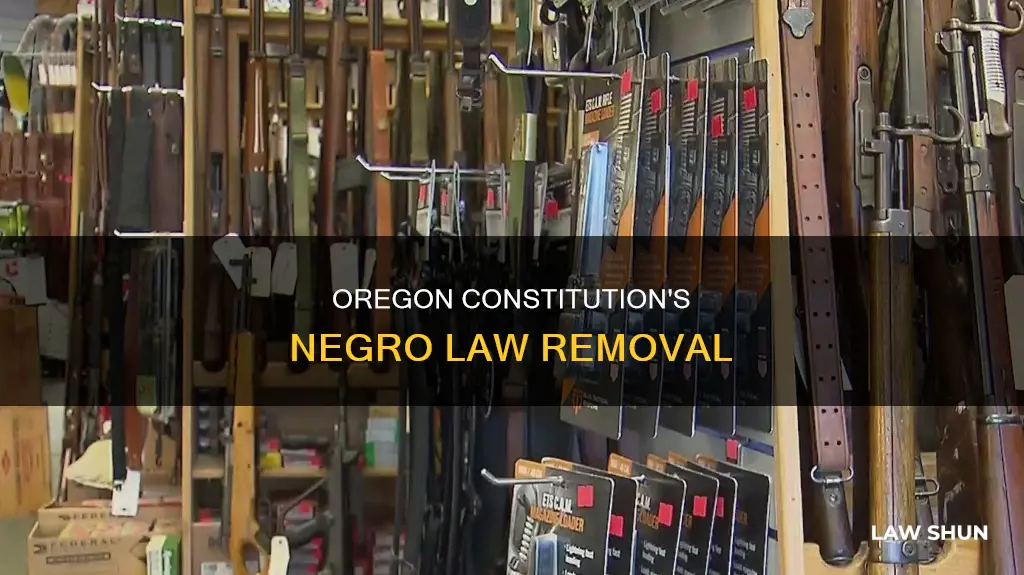when did oregon constitution remove negro law