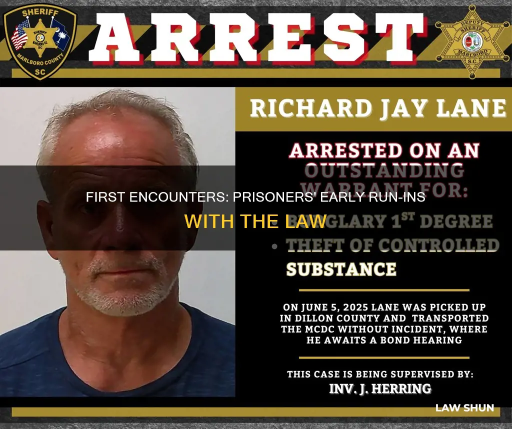 when did prisoners have their first run-in with the law