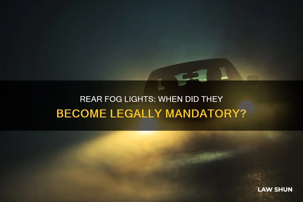 when did rear fog lights become law