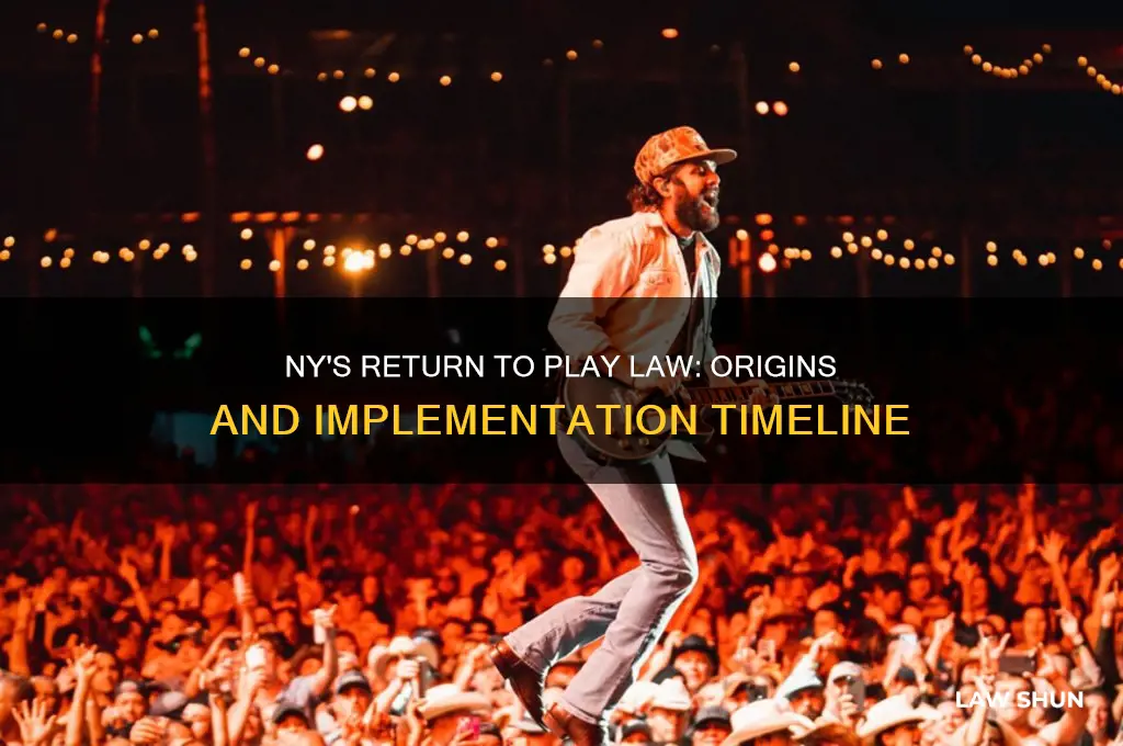 when did return to play law come out in ny