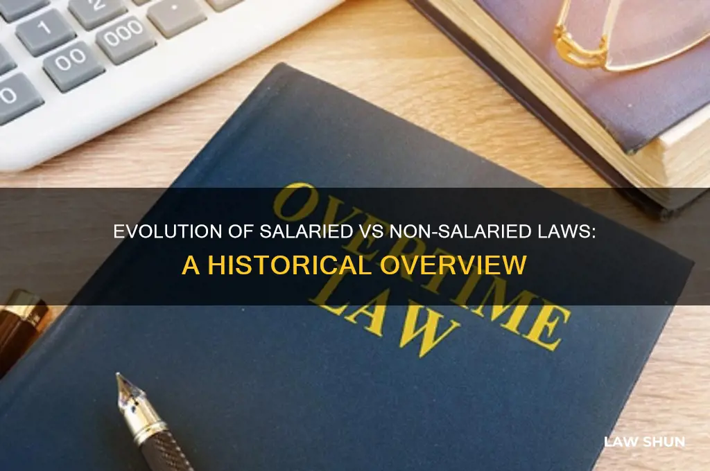 when did salaried vs non-salaried laws come about