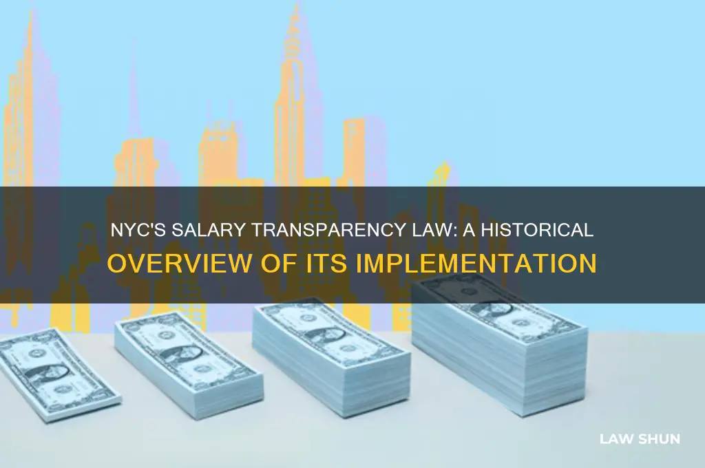 when did salary law come in in nyc