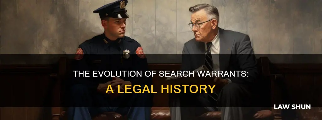 when did search warrants become law