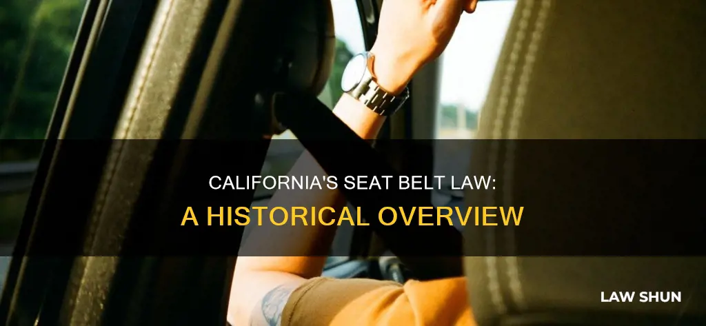 when did seat belts become law in california