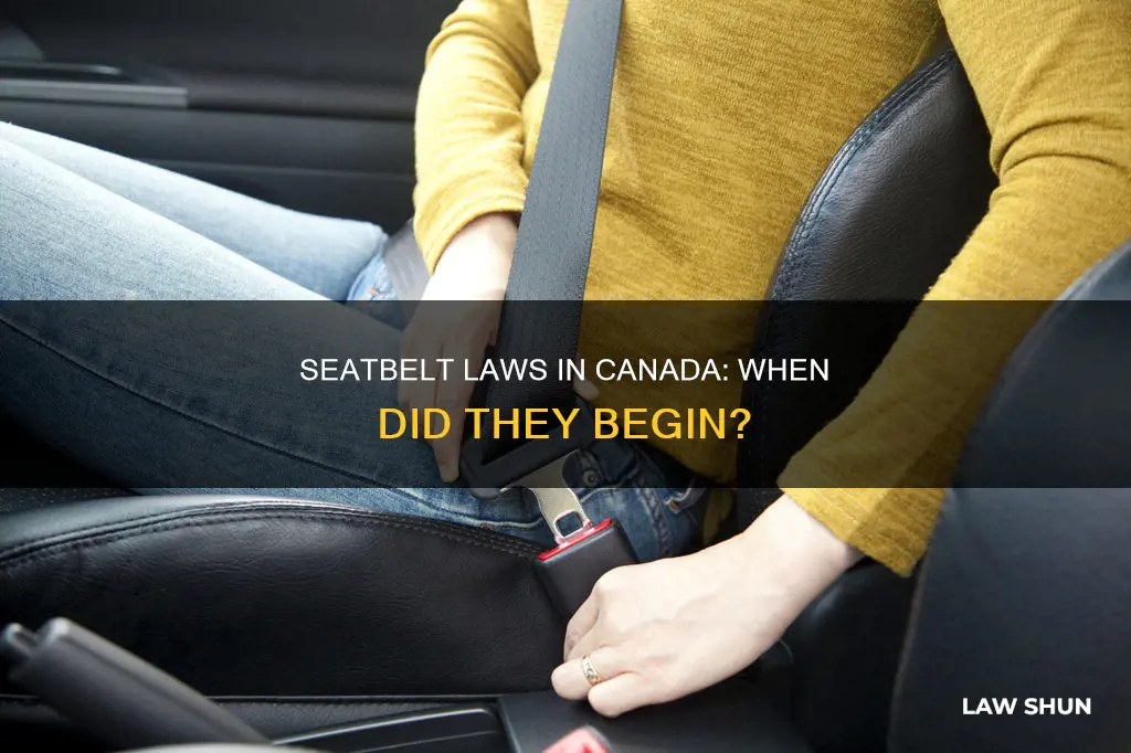when did seatbelts become law in canada