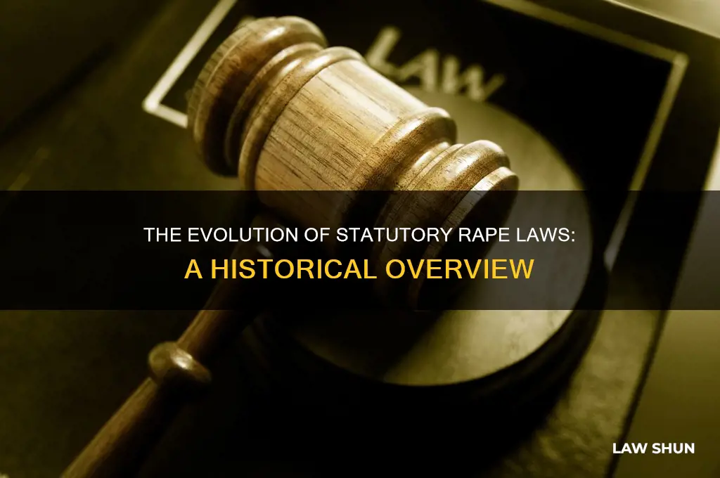 when did statutory rape 1st become law