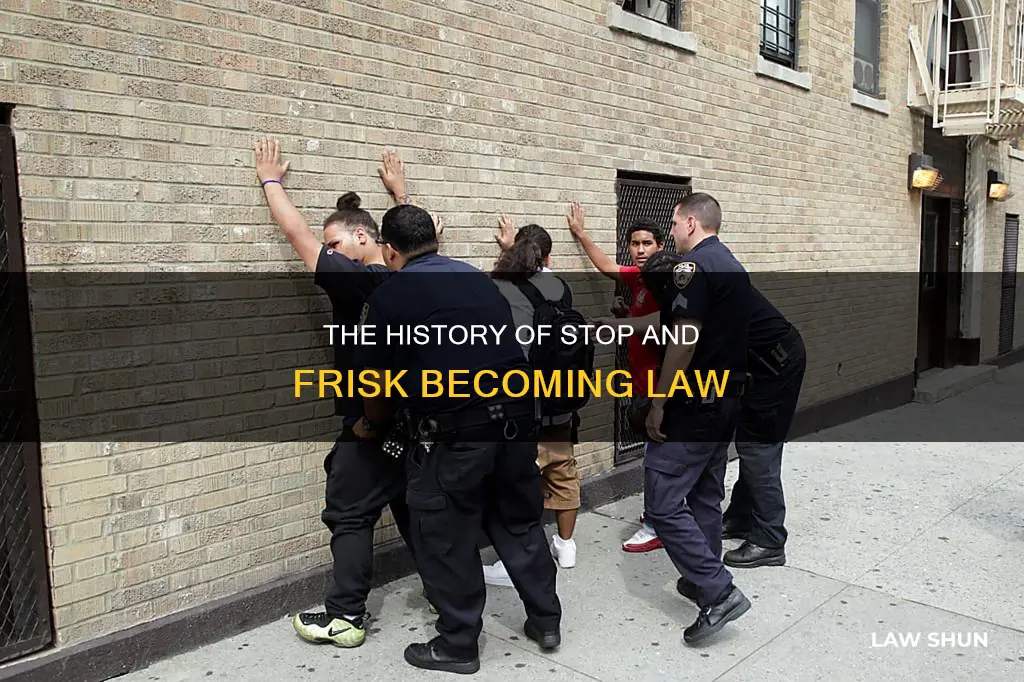 when did stop and frisk become law