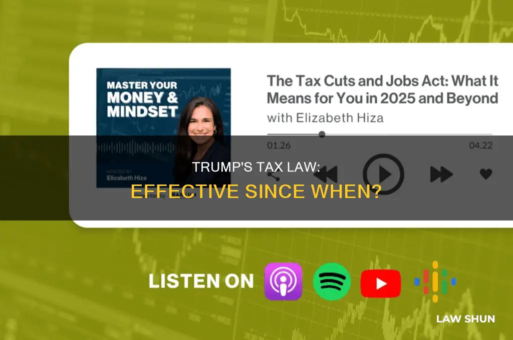 when did teumps tax law go into effect