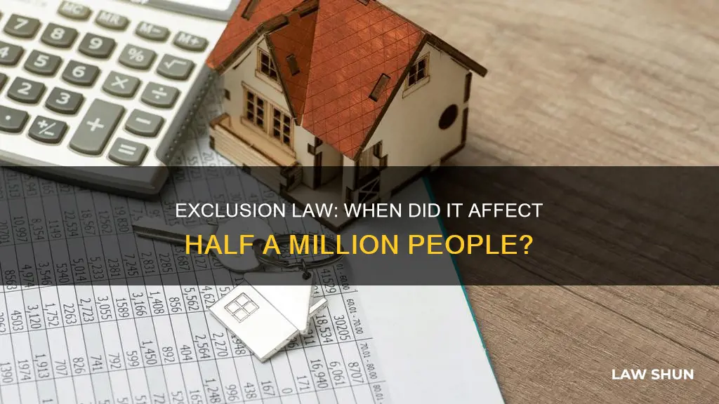 when did the 500 000 exclusion become law